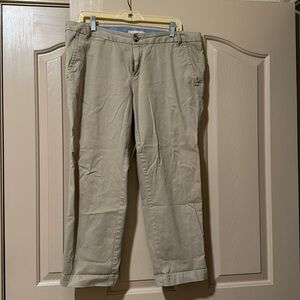 Banana Republic City Chino Khaki Pants Size 12 Petite